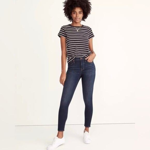 Madewell 9" Mid-Rise Skinny Jeans‎ in Blayton Wash: TENCEL™ Denim Edition New - Picture 1 of 8
